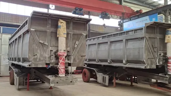 Transporte del carbón de la roca de la arena del remolque del camión del cargo del volquete de 2 o 3 árboles que inclina los tres árboles 50 del remolque